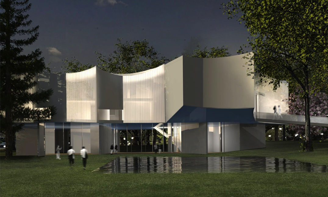 An artist rendering of the planned visual arts building.