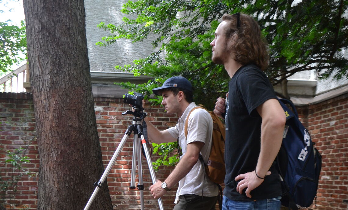 Corlett and Saunders photograph the back yards of historical houses in Old City Philadelphia.