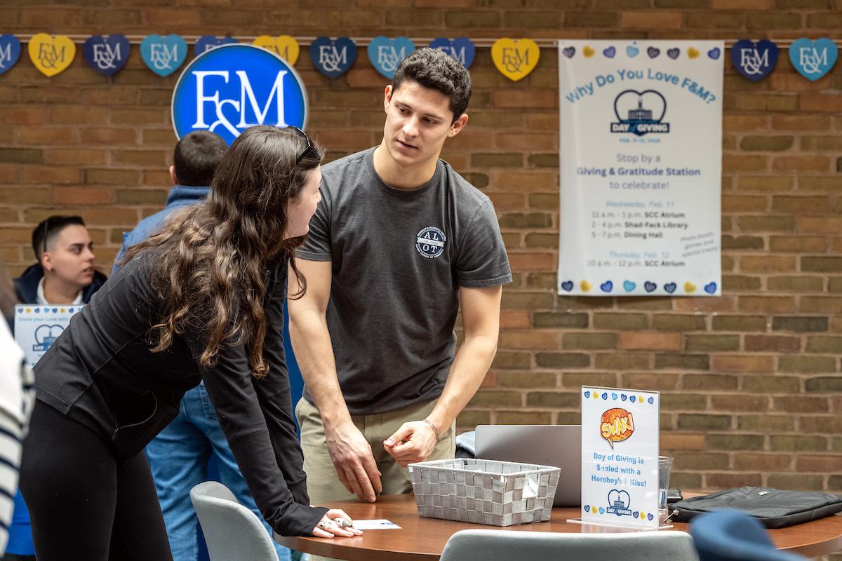 Gentou Arbizu propelled student participation for F&M’s Day of Giving, the College’s largest donor-based campaign of the year.