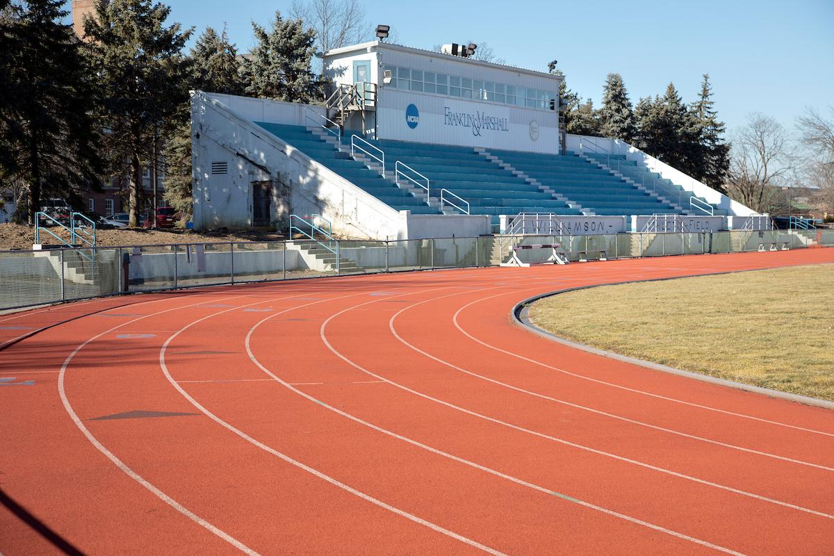 The eight-lane William J. Iannicelli Track was relined in the summer of 2008.