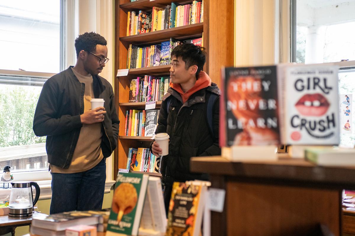 Students at Pocket Books Shop.