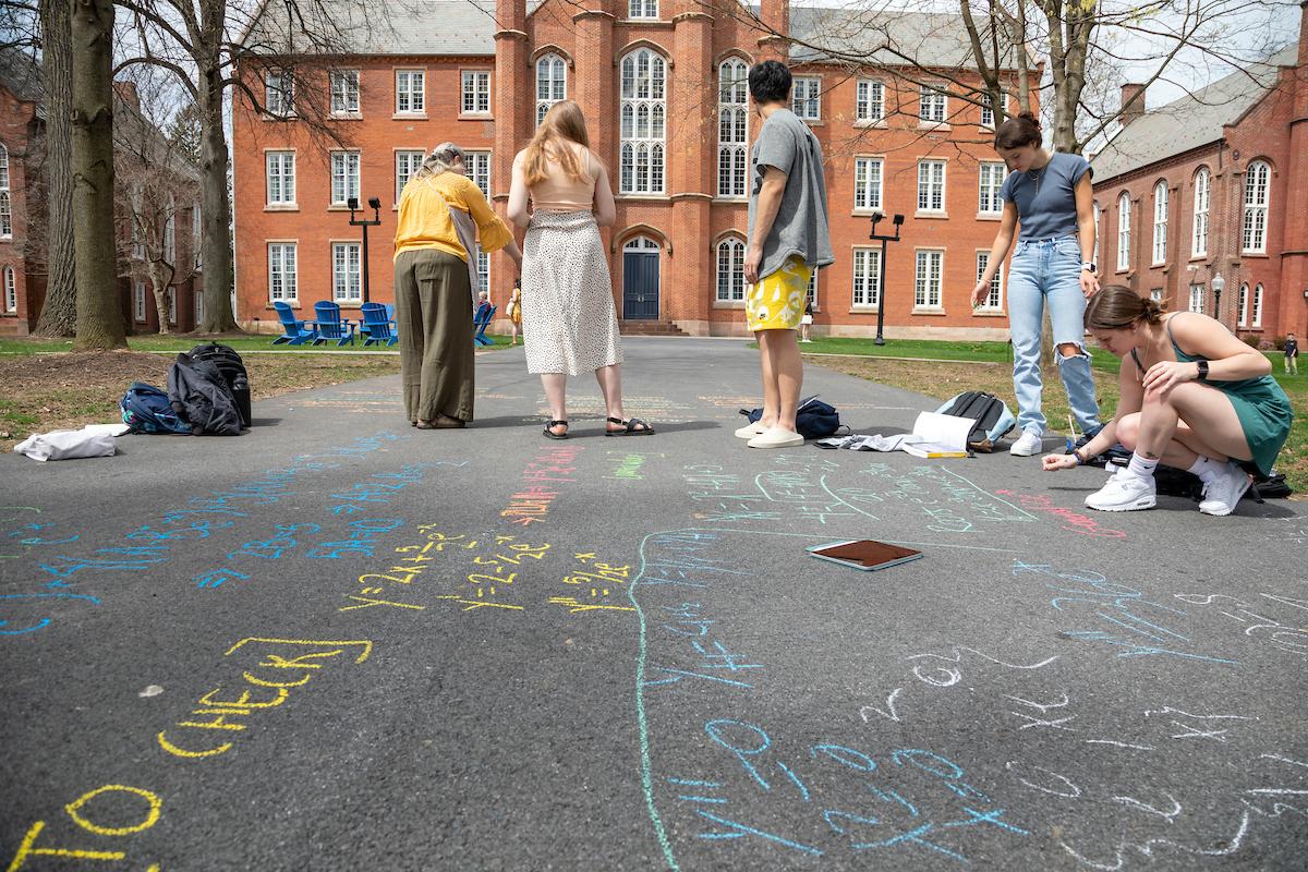 Math class held outside