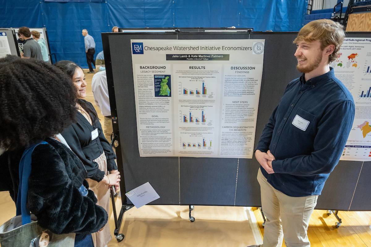 Jake Lamb '25 F&M research fair