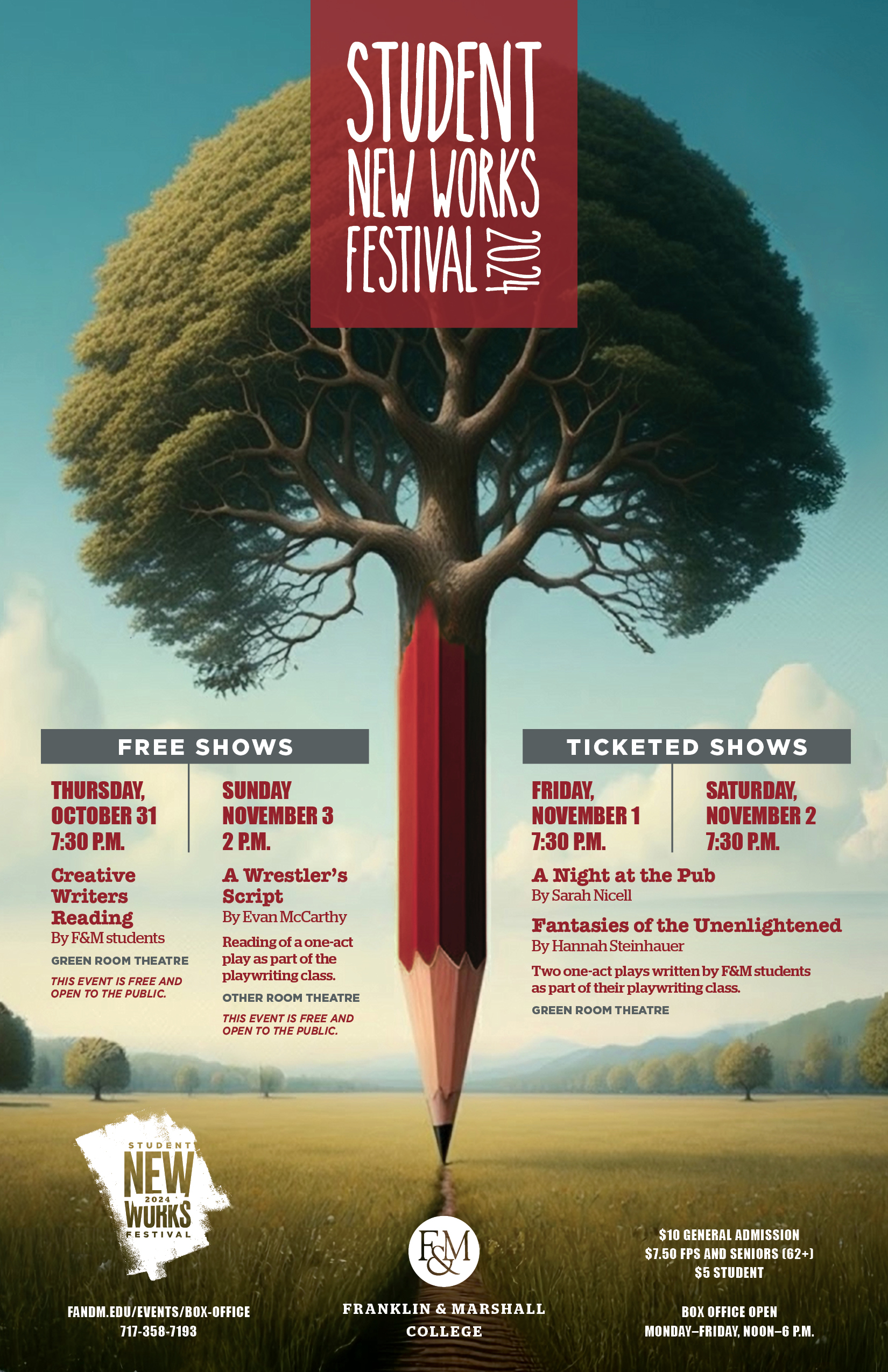 Poster for the Student New Works Festival