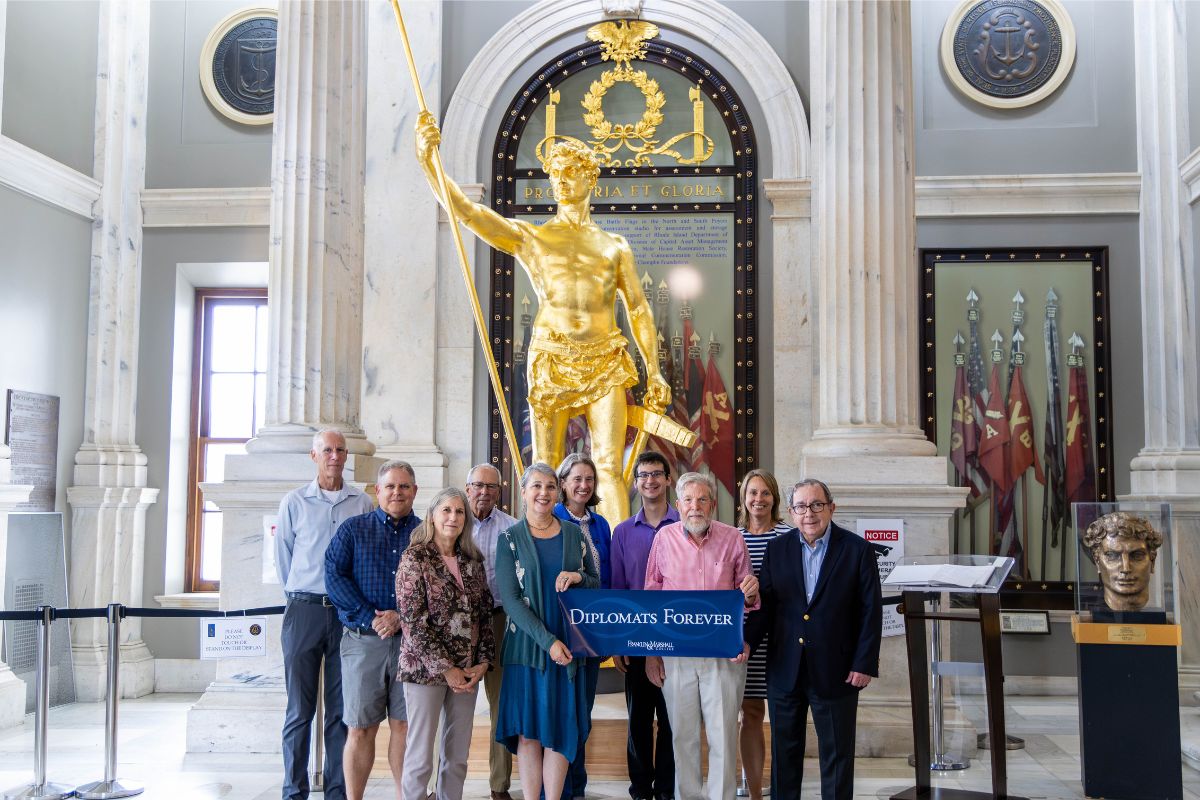 Rhode Island alumni gather for Rhode Island State House Tour guided by State Representative Jennifer Smith Boylan '87