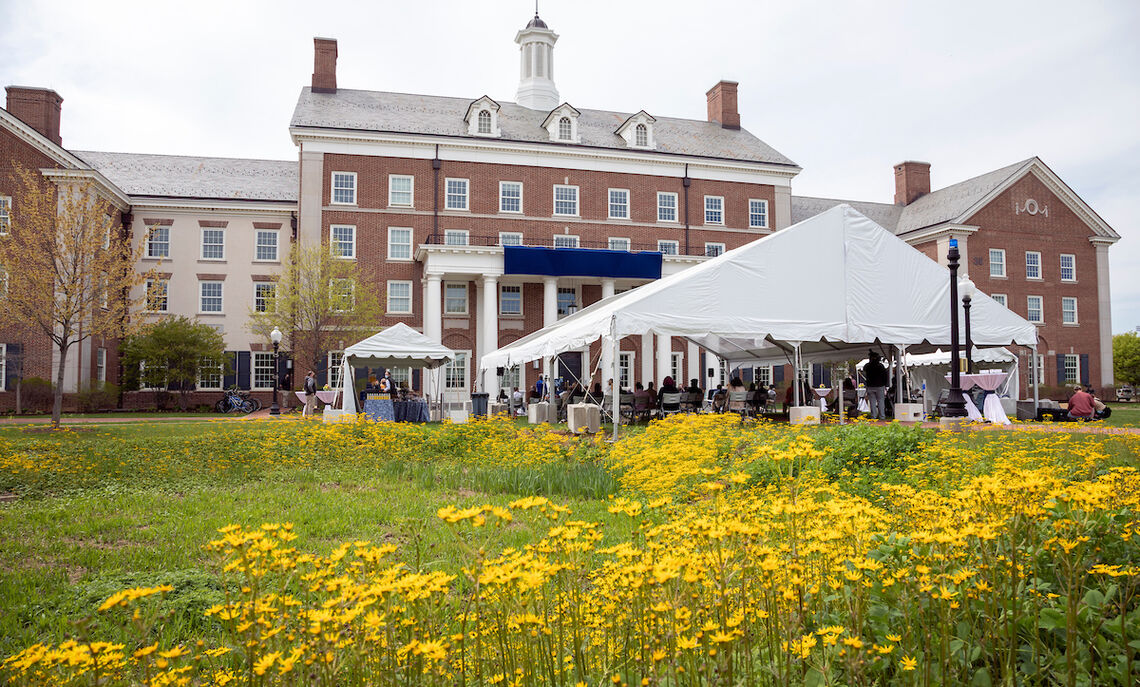 Roschel College House's new name, formerly New College House, was dedicated on a bright, spring afternoon.