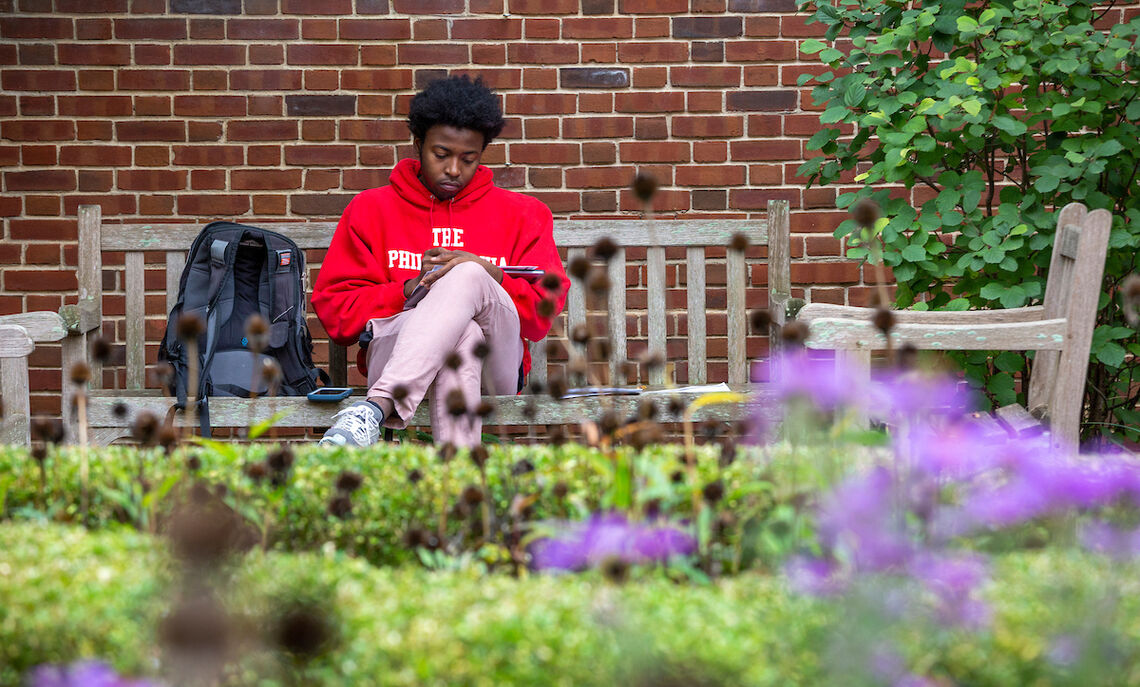 Maceo Whatley '22 has found another outlet for answers: writing rap music, jotting down lyrics in the margins of his course notes when inspiration strikes. 