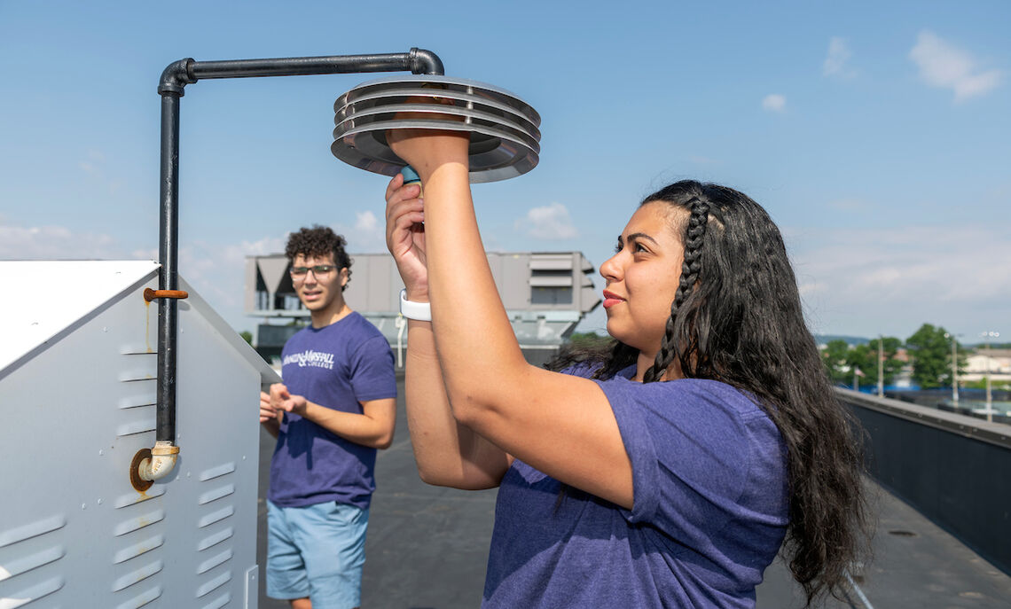 For rising sophomores Ali Nawar and Alaa Abo El-Magd, their summer research project is monitoring and analyzing Lancaster s air quality.