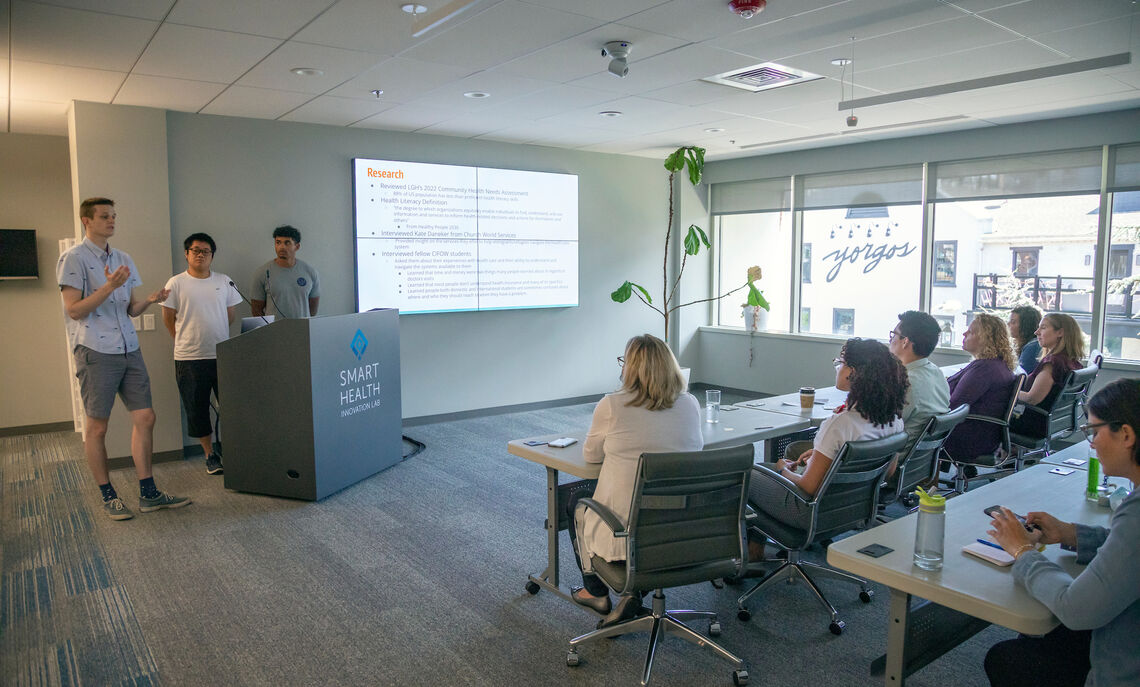 Students recently partnered with The Center for Health Care Innovation at Lancaster General Health (LGH), pitching wellness initiatives to a panel of Lancaster community leaders and experts to receive candid and supportive feedback.