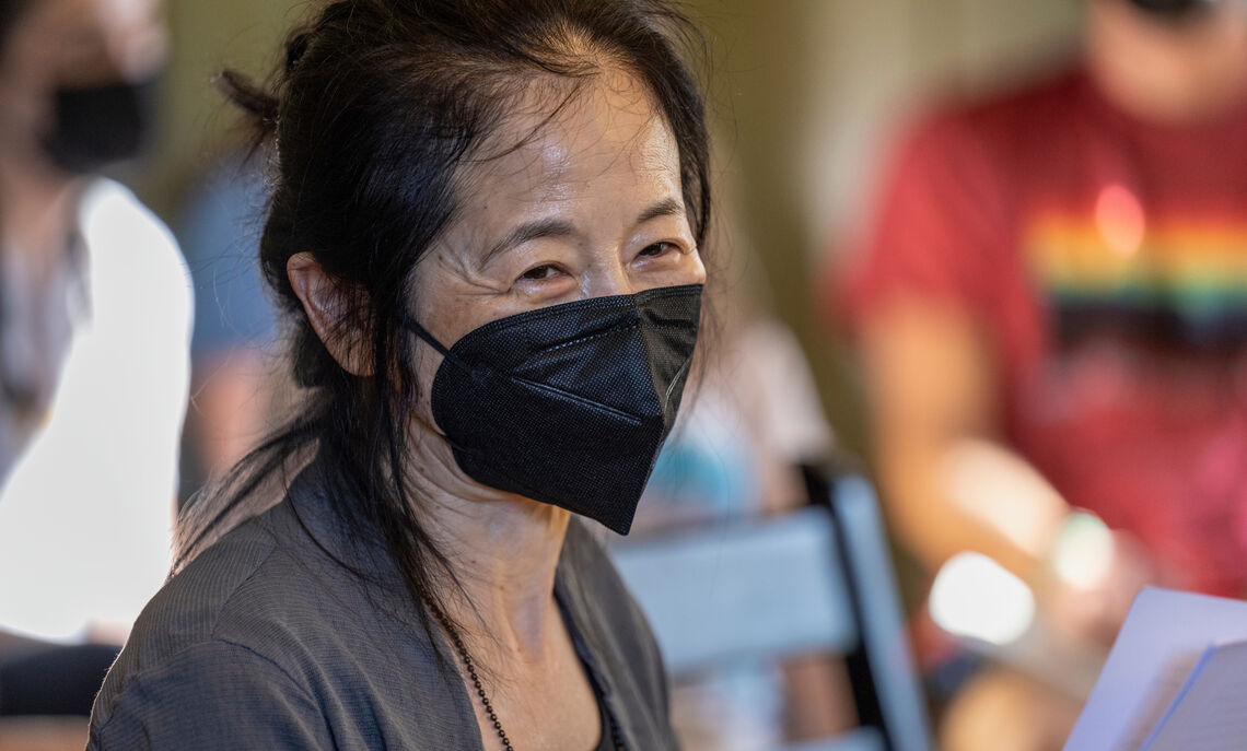 Novelist and short story writer Julie Otsuka, Franklin & Marshall College's 2022-23 Hausman lecturer, participated in a Sept. 13 craft talk with students at the Writer's House.