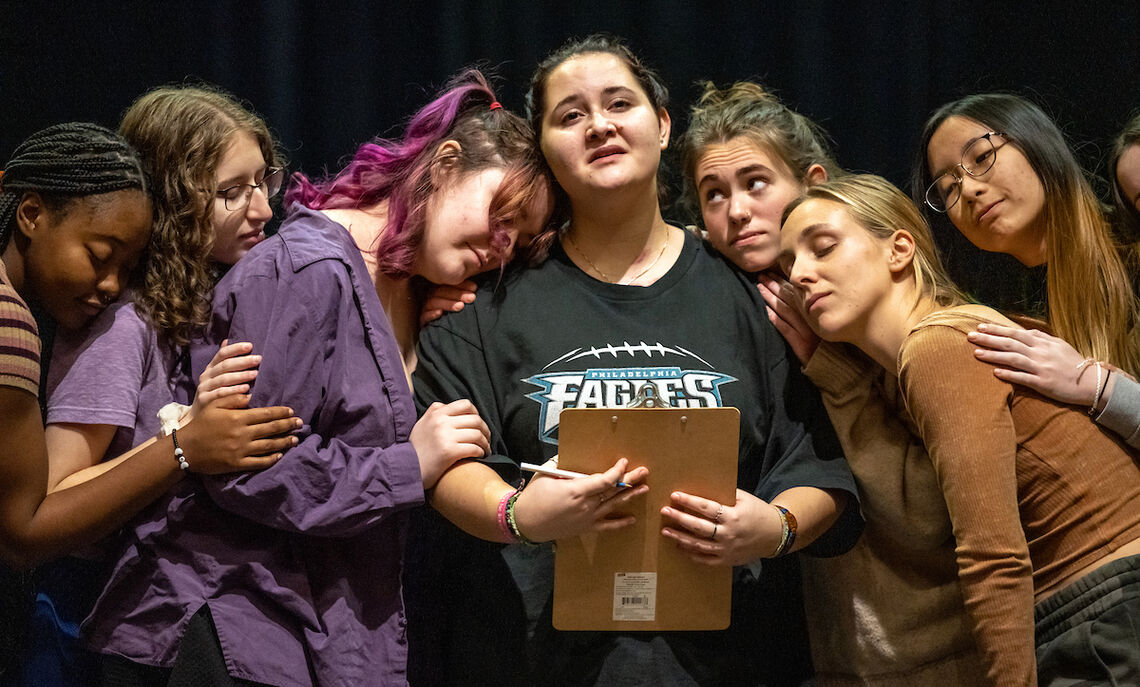 Behind the scenes: Members of F&M Players, the College's student-run musical theater organization, rehearse for the upcoming production of "9 to 5: The Musical."
