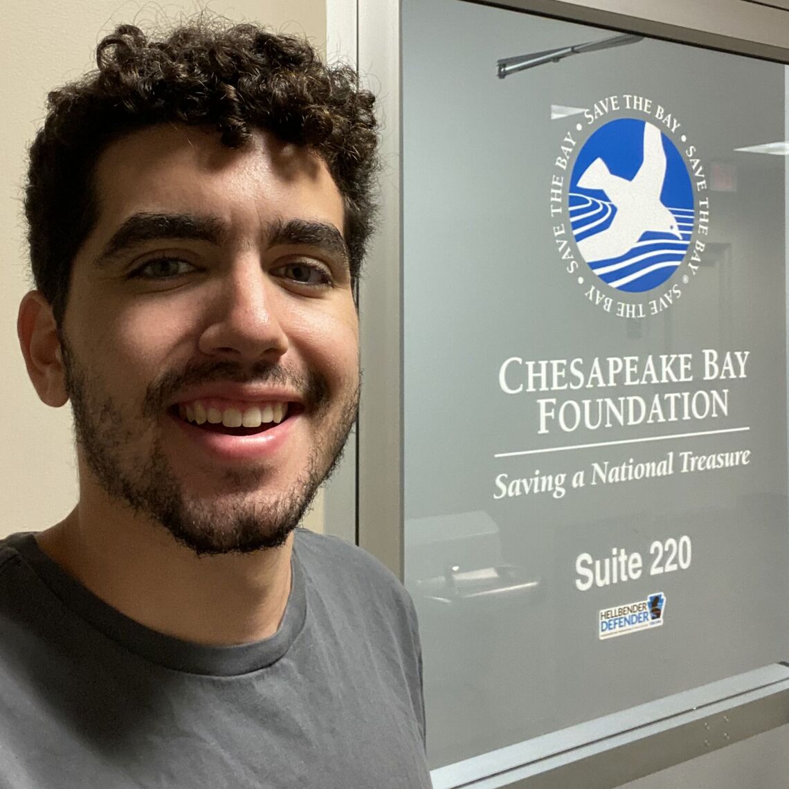 Andrew Canjura '23 says his summer internship with the Chesapeake Bay Foundation is "a good opportunity to see what other environmental jobs or careers entail. "