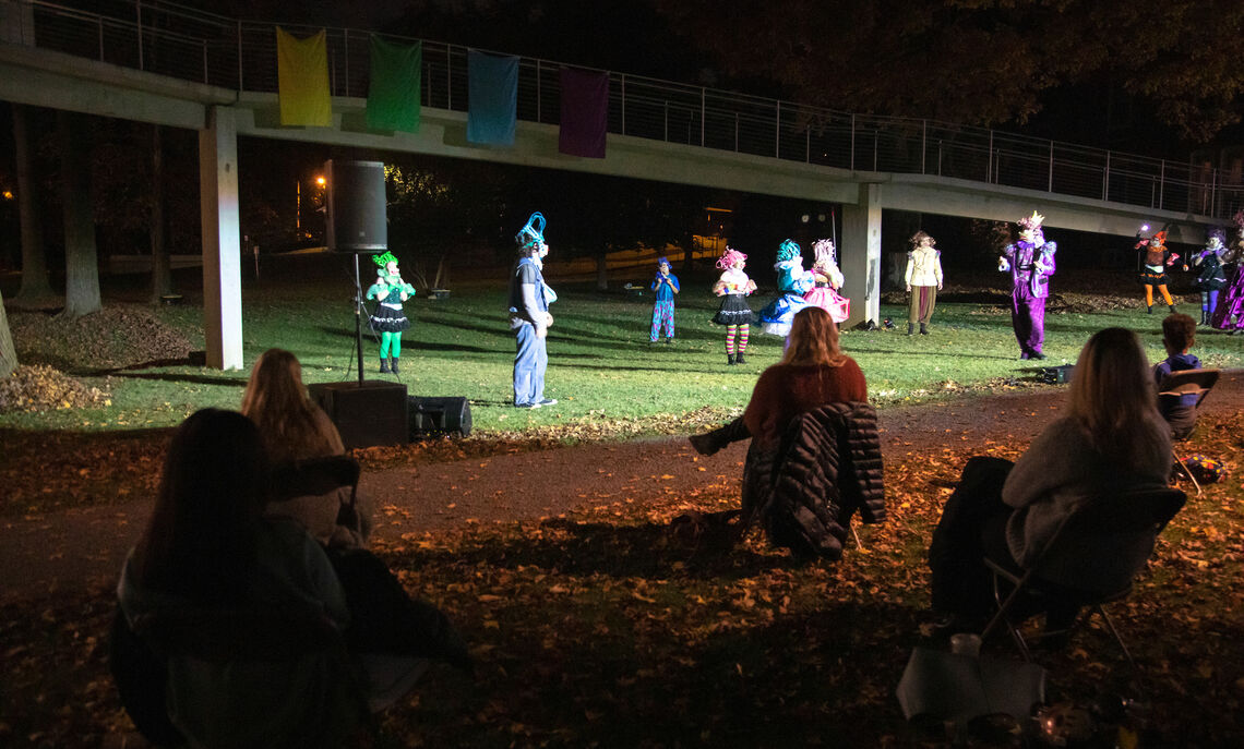 F&M Theatre performed "Head Over Heels," a Go-Go themed musical and the first outdoor performance ever staged at the Winter Visual Arts Center.