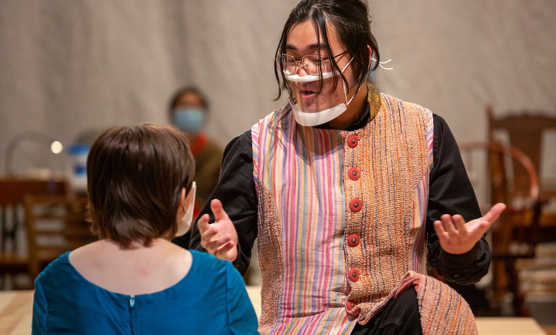 F&M junior Guotian (Tim) Shu plays one of the kings, Polixenes.