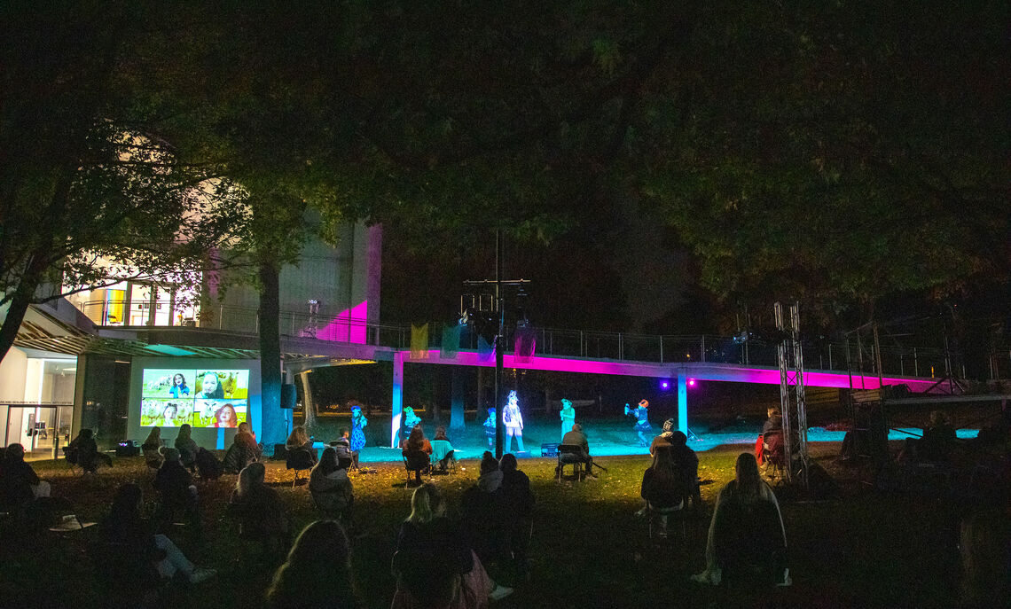 F&M Theatre performed "Head Over Heels," a Go-Go themed musical and the first outdoor performance ever staged at the Winter Visual Arts Center.