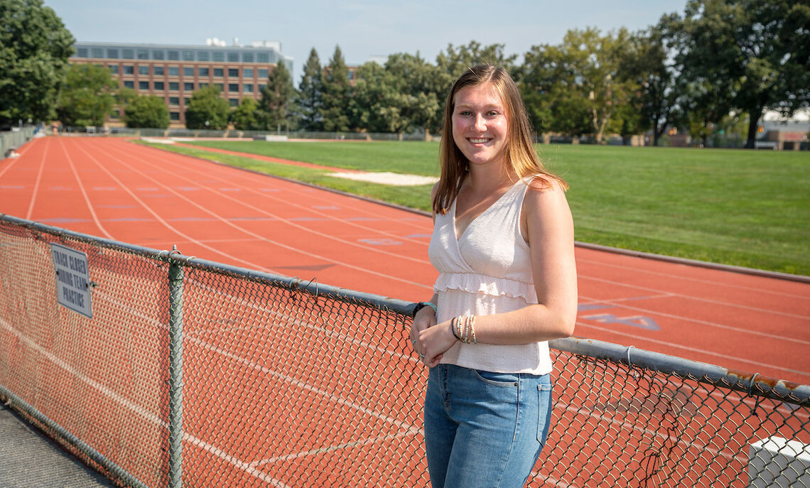 A track & cross country varsity athlete, Kappa Delta Sorority member and a BOS and public policy joint major, Alysse Danyi says, I found it rewarding to successfully adapt to a virtual environment and complete all of my schoolwork while involving myself more in organizations on campus..