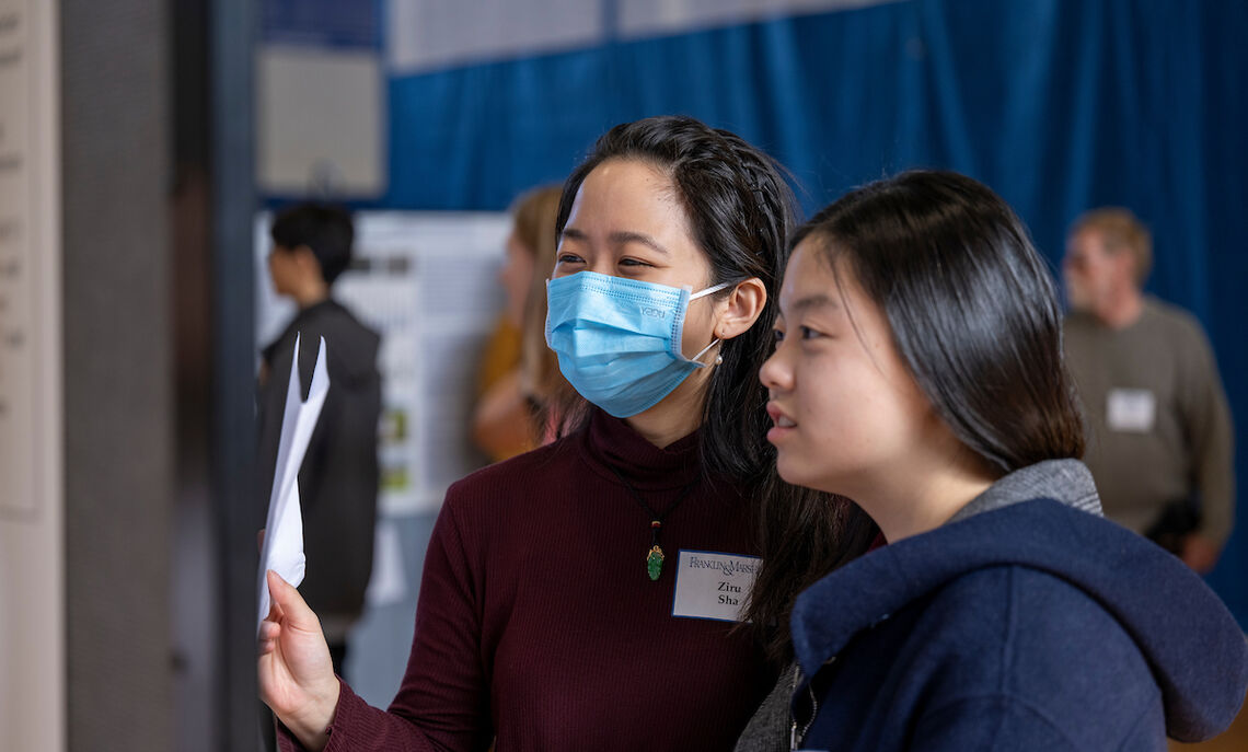 The Fall Research Fair, a poster session featuring the research projects of F&M summer scholars.