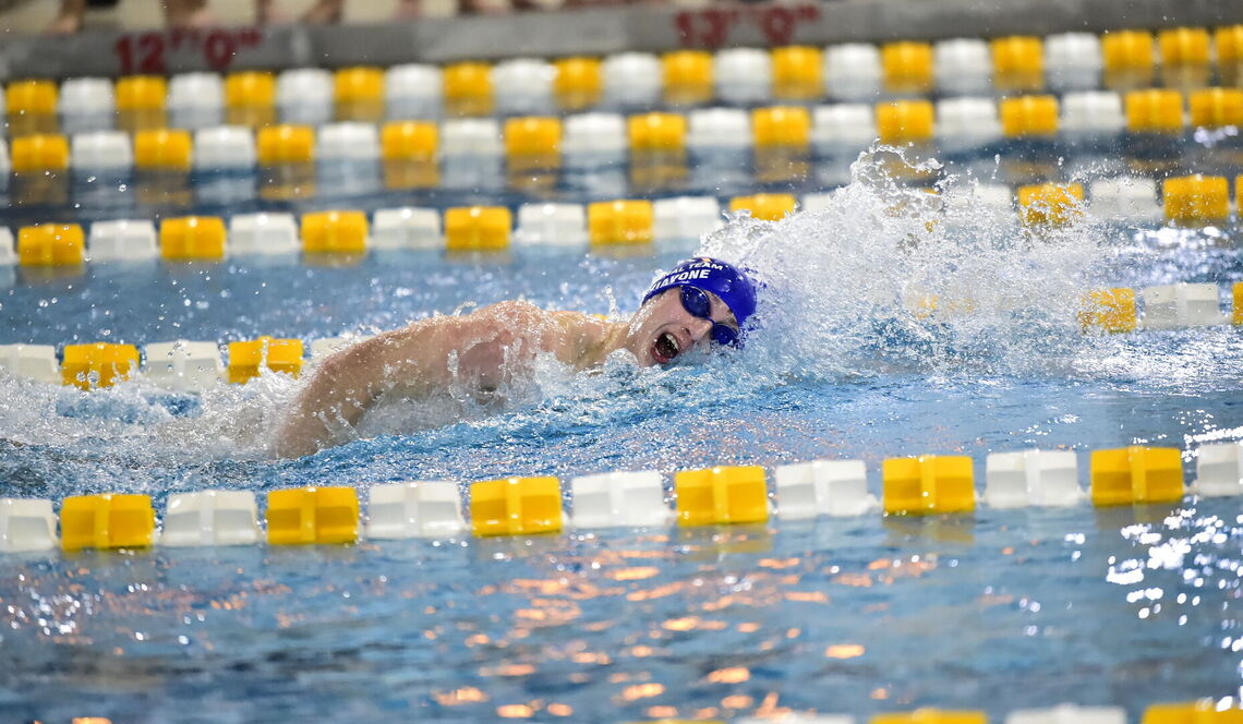 F&M swim team captain Chris Schiavone 22 competed in this years Olympic trials. We came together as a team, unsure of what the season was going to look like, and did our best to motivate through hard work, he said.