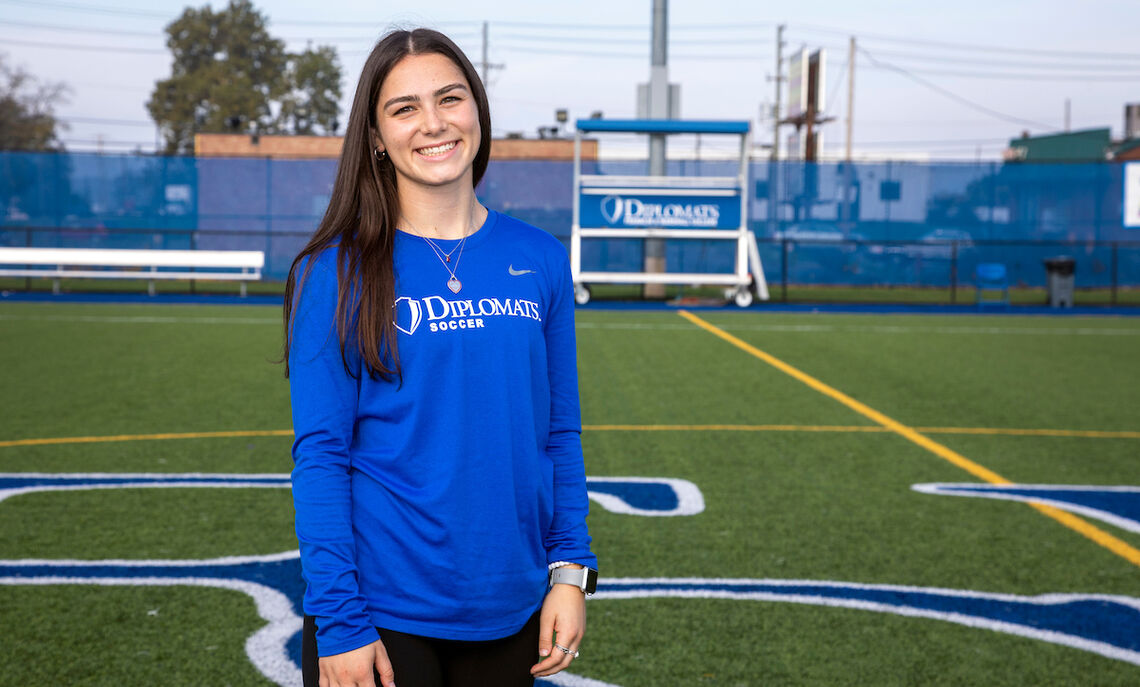 Alison Francis '24 at Tylus Field.