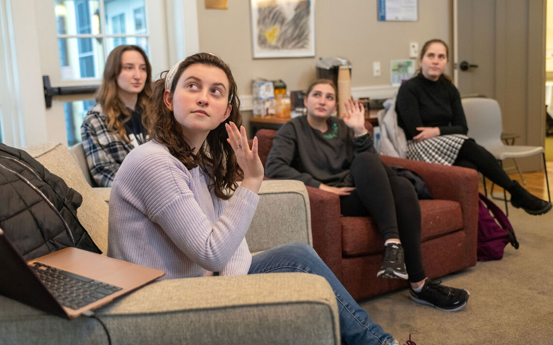 Gavi Fischer 25 leads an interfaith discussion series hosted by various religious groups on campus.