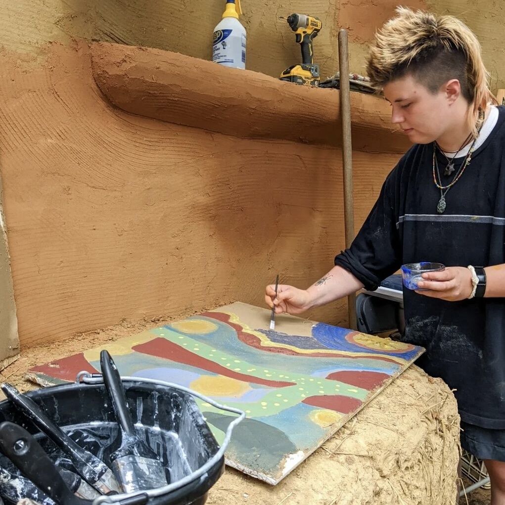 Using a Marshall Fellow grant, Lauren Proffitt '23 attended two workshops last summer focused on natural building materials.