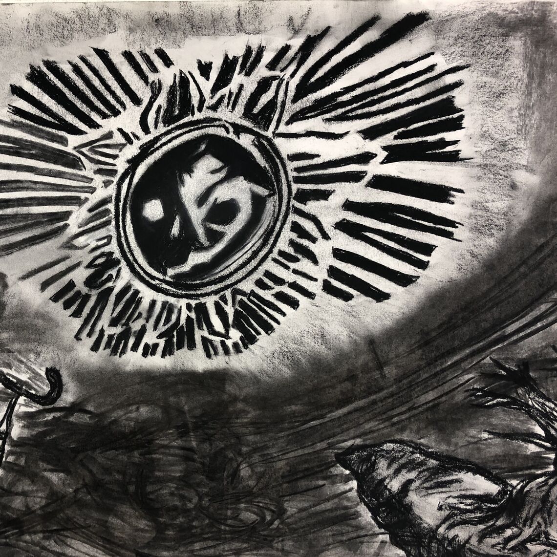 ... Charcoal illustrations by Jevelson Jean '21