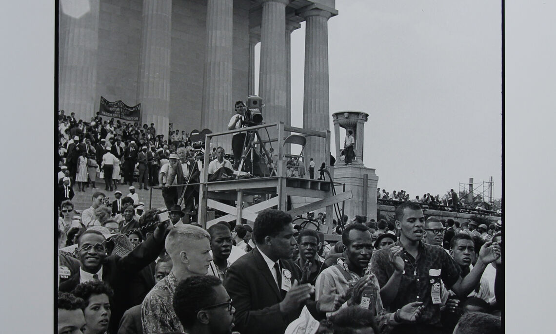 march... Danny Lyon (America, b. 1942). March on Washington, 1963. Gelatin silver print, printed later, 11 x 14